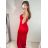 Šaty dlhé elegantné plesové na ramienka dámske (S/M ONE SIZE) TALIANSKA MÓDA IMWE223030