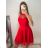 Šaty plesové elegantné na ramienka dámske (S/M ONE SIZE) TALIANSKA MóDA IM322303/UL S/M kráľovská modrá