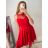 Šaty plesové elegantné na ramienka dámske (S/M ONE SIZE) TALIANSKA MóDA IM322303/UL S/M kráľovská modrá