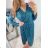 Šaty elegantní třpytivé flitrové dlouhý rukáv dámské (S/M/L ONE SIZE) ITALSKÁ MÓDA IMWGS223661