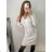 Šaty elegantný úpletové dlhý rukáv dámske (S/M ONE SIZE) FRANCÚZSKA MÓDA FMWKK22MCY03619/DU hnedá S/M