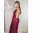 Šaty dlouhé elegantní s flitry na ramínka dámské (S/M ONE SIZE) ITALSKÁ MÓDA IMWD223775/UL S/M čierna