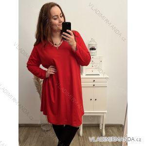 Šaty dlhý rukáv dámske nadrozmer (2XL/3XL/4XL ONE SIZE) TALIANSKA MÓDA IMWQ22ANNA