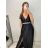 Šaty dlhé spoločenské plesové na ramienka dámske (S/M ONE SIZE) TALIANSKA MÓDA IMM22Ls25402/DR S/M červená