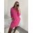 Šaty klasik teplé dlhý rukáv dámske (S/M ONE SIZE) TALIANSKA MÓDA IMM22SA21872/DR S/M čierna