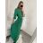 Šaty dlhé elegantné s opaskom dlhý rukáv dámske (S/M ONE SIZE) TALIANSKA MÓDA IMWKK223392