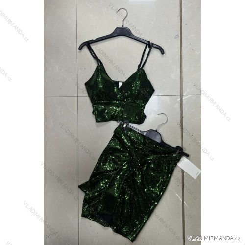 Sukňa krátka trblietavá s flitrami dámska (S/M ONE SIZE) TALIANSKA MÓDA IMM22EL4126