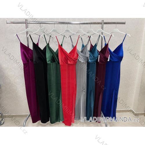 Šaty elegantné trblietavé na ramienka dámske (S/M ONE SIZE) TALIANSKA MÓDA IMWKK224076