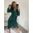 Šaty elegantní třpytivé flitrové dlouhý rukáv dámské (S/M/L ONE SIZE) ITALSKÁ MÓDA IMWGS223661
