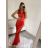 Šaty dlhé elegantné spoločenské na ramienka dámske (S/M ONE SIZE) TALIANSKA MÓDA IMWD2215280