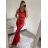 Šaty dlhé elegantné spoločenské na ramienka dámske (S/M ONE SIZE) TALIANSKA MÓDA IMWD2215280