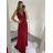 Šaty elegantné spoločenské na ramienka dámske (S/M ONE SIZE) TALIANSKA MÓDA IMPSH2280628/DU S/M kráľovská modrá