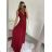 Šaty elegantné spoločenské na ramienka dámske (S/M ONE SIZE) TALIANSKA MÓDA IMPSH2280628/DU S/M kráľovská modrá