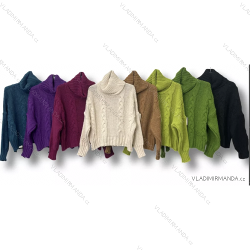 Sveter s rolákom dlhý rukáv dámsky (S/M ONE SIZE) TALIANSKA MÓDA IMPLM226968