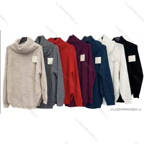 Sveter s rolákom dlhý rukáv dámsky (S/M ONE SIZE) TALIANSKA MÓDA IMPLM2268920