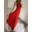 Šaty dlhé elegantné trblietavé na ramienka dámske (S/M ONE SIZE) TALIANSKA MÓDA IMWA224069