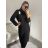 Šaty pletené s rolákom dlhý rukáv dámske (S/M/L ONE SIZE) TALIANSKA MÓDA IMD221099