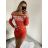Šaty vianočné zamatové dlhý rukáv dámske (S/M ONE SIZE) TALIANSKA MÓDA IMWE223976