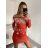 Šaty vianočné zamatové dlhý rukáv dámske (S/M ONE SIZE) TALIANSKA MÓDA IMWE223976