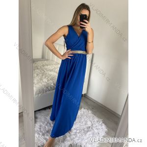 Šaty dlhé elegantné spoločenské plesové na ramienka dámske (S/M ONE SIZE) TALIANSKA MóDA IM3226339