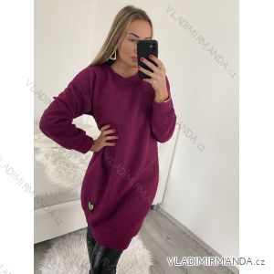 Šaty mikinové dlhý rukáv dámske (S/M ONE SIZE) TALIANSKA MóDA IM4221373