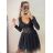 Body krajkové dlhý rukáv dámske (S/M ONE SIZE) TALIANSKA MÓDA IMWE224055
