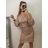 Šaty elegantné trblietavé dlhý rukáv dámske (S/M ONE SIZE) TALIANSKA MÓDA IMWB22351