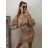 Šaty elegantné trblietavé dlhý rukáv dámske (S/M ONE SIZE) TALIANSKA MÓDA IMWB22351