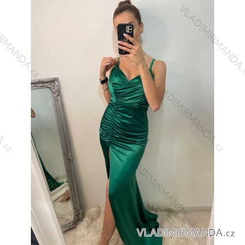 Šaty elegantné na ramienka dámske (S/M ONE SIZE) TALIANSKA MÓDA IMPBB22A11298