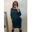 Šaty klasik teplé dlhý rukáv dámske (S/M ONE SIZE) TALIANSKA MODA IM4221214