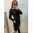 Šaty klasik teplé dlhý rukáv dámske (S/M ONE SIZE) TALIANSKA MODA IM4221214