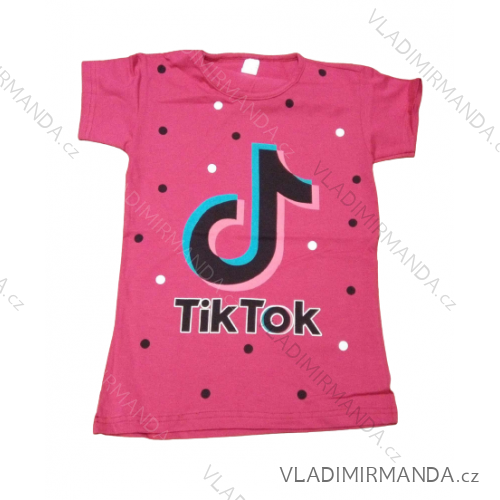 Tričko TikTok krátky rukáv detské dorast dievčenské 4-8 rokov) TURECKÁ VÝROBA TVB20105/D/63