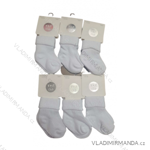 Ponožky dojčenské dievčenské (0-3,3-6,6-9 mes) YO! SKC/BUC/BILA/D/77