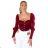 Top/blúzka dlhý rukáv dámske (S/M ONE SIZE) TALIANSKA MÓDA IMM22Ls21100/DR S/M staroružová