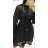 Šaty elegantné krajkové dlhý rukáv dámske (S/M/L ONE SIZE) TALIANSKA MÓDA IMPOC236361