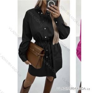 Šaty košeľové dlhý rukáv dámske (S/M ONE SIZE) TALIANSKA MÓDA IMWB23003