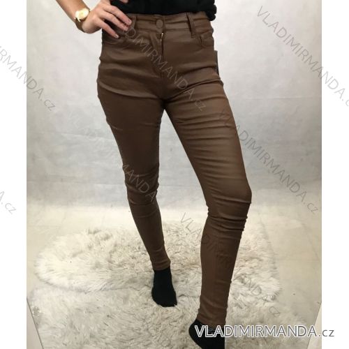 Nohavice koženkové dlhé dámske (XS-XL) GOURD MA620GD6391-14/DU S hnedá