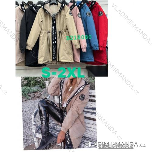 Bunda jarná tenká s kapucňou dlhý rukáv dámska (S-2XL) TALIANSKA MÓDA IMWB23B218080