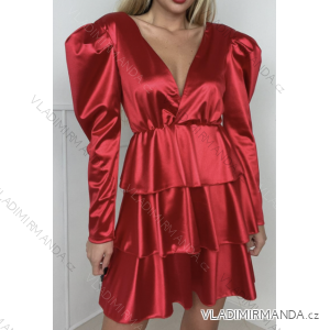 Šaty elegantný dlhý rukáv dámske (S/M ONE SIZE) TALIANSKA MÓDA IMPBB23A11263