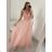 Šaty spoločenské elegantné na ramienka dlhé plesové dámske (S/M, M/L ONE SIZE) TALIANSKA MÓDA IMM229067L - modrá mintova - S/M