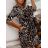 Šaty elegantné 3/4 dlhý rukáv dámske (S/M ONE SIZE) TALIANSKA MÓDA IMM23FS52780