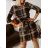 Šaty elegantné 3/4 dlhý rukáv dámske (S/M ONE SIZE) TALIANSKA MÓDA IMM23FS52780