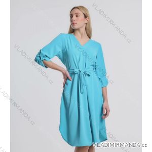 Šaty elegantný dlhý rukáv dámske (S/M ONE SIZE) TALIANSKA MÓDA IMM23UN8667
