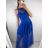 Šaty tilové elegantné bez rukávov dámske (S/M ONE SIZE) TALIANSKA MÓDA IMM22Q52235A/UL fialová