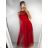 Šaty tilové elegantné bez rukávov dámske (S/M ONE SIZE) TALIANSKA MÓDA IMM22Q52235A/UL fialová