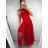 Šaty tilové elegantné bez rukávov dámske (S/M ONE SIZE) TALIANSKA MÓDA IMM22Q52235A/UL fialová