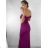 Šaty elegantné spoločenské carmen dlhé dámske (XS/S/M/L ONE SIZE) TALIANSKA MÓDA IM322063 vínová S/M