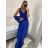 Šaty plesové elegantné spoločenské bez rukávov dámske (S/M ONE SIZE) TALIANSKA MÓDA IMM23XF-324A