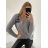 Svetr úpletový na knoflíčky dlouhý rukáv dámský nadrozměr (L/XL/2XL ONE SIZE) ITALSKá MóDA IMM226715L/DU XL/2XL čierna