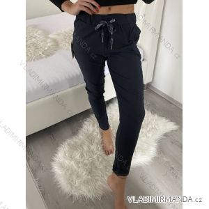 Kalhoty tenké dlouhé dámské (M/L ONE SIZE) ITALSKÁ MÓDA IMD211032